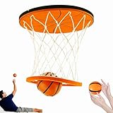 Hängender Basketballkorb für drinnen, Decken-Basketball Korb, tragbarer Mini-Basketballkorb für drinnen, lustiges Wand-Sportspielzeug für Kinderzimmer mit Softball (1set)