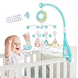 Mobile Baby, Mobile Babybett Elektrisch mit Musik Licht und Timing-Funktion Projektor, Babys einschlafhilfe spieluhr mit 150 Melodien, Baby Spielzeug ab 0 1 2 3 4 5 6 Monate, Für Neugeborene Geschenk