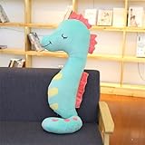 Xiyocadt Seepferdchen Kuscheltier Süße Seepferdchen Plüschtier Stofftier, Spielzeug Ausgestopftes Tier,Weihnachten Party Geburtstag Halloween Heimat Schmücken, Kissen Geschenk (50cm,grün)