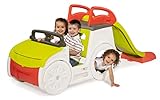 Smoby – Abenteuer-Spielauto – großes Spielcenter mit Sandkasten und Rutsche mit Wasseranschluss, Spielzeug für den Garten, für Kinder ab 18 Monaten