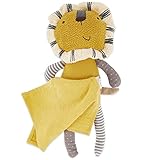 Bieco Kuscheltier Löwe mit Schmusetuch | 30 cm | Löwe Kuscheltier Gehäkelt | Baby Stofftier Löwe zum Kuscheln | Löwen Kuscheltier Baby | Gehäkeltes Kuscheltier für Babys | Baby Kuscheltiere