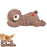 Cuddly Bear Hundespielzeug, Unbreakable Bear Dog Toy -Kuscheltier Für Hunde, Interaktives Herzschlag Kuscheltier, Weiches Sensorisches Plüschtier Haustier Spielzeug