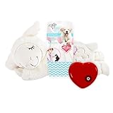 ALL FOR PAWS Kuscheltier für Hunde, Welpenspielzeug Hunde Herzschlag Plüschtier Welpe Verhaltenshilfe Plüschtier Haustier Plüschtier (White Sheep(One Heartbeat))