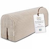 Bettkantenschutz für Kinderbetten 70 cm - Schutz für Bettrahmen Baby Bett rausfallschutz für boxspringbett bettgitter mit Bezug Kantenschutz Kinder Babybett Beige B