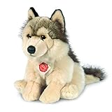 Teddy Hermann 92738 Wolf 29 cm, Kuscheltier, Plüschtier mit recycelter Füllung