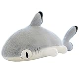 Herfair Kuscheltier Hai Plüschtier Kawaii Stofftier Plüsch Kissen zum Kuscheln & Spielen Hai Plüsch Spielzeug Plüschpuppen Weihnachten Geschenk für Kinder, Mädchen und Jungen (50 cm)