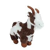 PIA Stofftier Ziege 16 cm, weiß braun gefleckt, Kuscheltier, Plüschtier, Ziegen, Bauernhoftiere