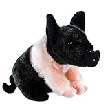 Teddys Rothenburg Schweinchen rosa schwarz geschecktes Ferkel Husumer Sattelschwein 18 cm Kuscheltier Uni-Toys