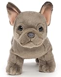 Uni-Toys - Französische Bulldogge (grau) - Ohne Leine - 26 cm (Länge) - Plüsch-Hund - Plüschtier, Kuscheltier
