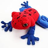 Frosch Kuscheltier Erdbeerfrosch Pfeilgiftfrosch Amphibien Plüschtier Blue-Jeans - Kuscheltiere*biz