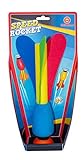 Paul Günther 1554 - Wurfspiel Speed Rocket, ca. 21,5 x 12 cm groß, Rakete haftet an glatten Oberflächen, toller Spielspaß für Kinder ab 3 Jahren, für drinnen und draußen, ideal als Geschenk