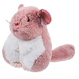 KONTONTY Hamster Puppe Hamster hamsterspielzeug Niedliches Stofftier Chinchilla Kuscheltier stofftier Hamster Tierpuppe Chinchilla-Stofftier tierisches Plüsch Rosa