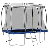 Rantry Trampolin-Set, rechteckig, 274 x 183 x 76 cm, 150 kg, Gartenmöbel für den Außenbereich