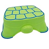 HRB Tritthocker für Kinder, Kinderfußbank im Design Schildkröte, Kinderaufstiegshilfe Waschbecken