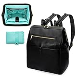 MISS FONG Wickeltasche Wickelrucksack Mama Backpack Wickelauflage Unterwegs Baby Rucksack groß-Schwarz
