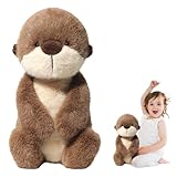 SKIKHN Otter Plüschtier, Kuscheltier Otter Plüschtier, Otter Stofftier, 36cm Kawaii Stofftier, Otter Kissen Kuscheltier Flauschig, Zum Kuscheln Und Liebhaben Geschenk Spielzeug für Kinder