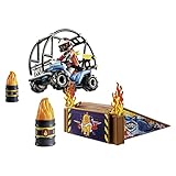 PLAYMOBIL Stuntshow 70820 Starter Pack Stuntshow Quad mit Feuerrampe, Spielzeug für Kinder ab 4 Jahren