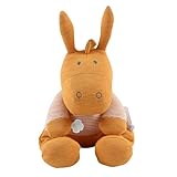 Noukie's - Schmusetuch für Kinder - Mittelgroßes Plüschtier Paco in Ocker - Schmusetuch aus Bio-Baumwolle - Kindgerechte Größe (40 cm)