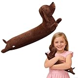 RNPKZ Dackel Kuscheltier Kissen, 50cm Plüschkissen Dackel, Dackel Plüsch Langes Kissen, Dachshund Stofftier Seitenschläferkissen, Geschenk für Jungen Mädchen, Ideal zum Entspannen und für Spielzimmer