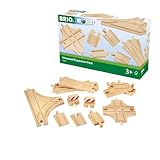 BRIO World 33307 Schienen- und Weichensortiment - 11 Weichen aus Buchenholz Holzeisenbahn - Empfohlen für Kinder ab 3 Jahren