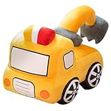 KUKUShining Bagger Kuscheltier, Baggers Kissen Auto Plüschtier Traktor Stofftier Plüsch Plüschkissen Dekoration(25cm/9.8in)