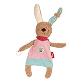SIGIKID 38847 Schnuller-Schnuffeltuch Hase Kuscheltuch Mädchen Babyspielzeug empfohlen ab Geburt rosa