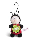 NICI Marienkäfer Glücksbringer 8cm mit Loop, Rot/Schwarz