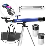 HARBARTH Teleskop Linsenteleskop + Okulare - Ideal für Erwachsene & Junge Astronomen - Fernrohr, Telescope Astronomy, Spiegelteleskop Kinder | Sterne, Planeten & Kosmos beobachten (HT_50/600)