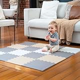 MioTetto Krabbelmatte Baby - Zertifiziert, Sicher, Robust - Spielmatte Baby, Puzzlematte, Kinderteppich - Stilvolle, Wasserfeste, Einfache