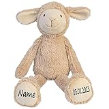 Elefantasie Schaf Stofftier mit Name und Geburtsdatum personalisiert Kuscheltier Lamm