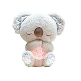 Dabeto Schlummer Koala mit Atembewegung, Beruhigendes Koalabär Kuscheltier, Schlummer Koala Plüschtier, Geburtstagsgeschenk, Geeignet für den Gebrauch im Schlafzimmer (Gray)
