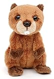 Uni-Toys - Murmeltier Plushie, sitzend - 12 cm (Höhe) - Plüsch-Mankei, Alpentier - Plüschtier, Kuscheltier