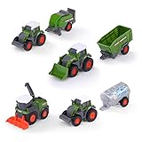 Dickie Toys – Fendt Micro Team (9 cm) – Traktor-Set mit Anhänger, Original Fendt, zufällige Auswahl, für Kinder ab 3 Jahren, Mehrfarbig