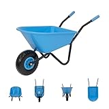TRUTZHOLM Kinderschubkarre Uni 40 kg Traglast 3,6 kg Stahl Kunststoff hellblau Vollgummirad Schiebkarre Garten