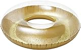 Schwimmreifen Schwimmring Riesengold Rosa Schwimmen Ring mit Glitzer 110cm Aufblasbare Pool Float Float Tube für Erwachsene (Color : Gold, Size : A)