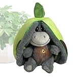 Schlummer Kuscheltier - Atmendes Kuscheltier Esel Mit Atmungs, Musik Und Lichtern | Erdbeeresel Plüschtiere | Atmendes Stofftier | Herzschlag Plüsch Esel Für Frühkindliche Bildung