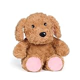 shownicer Wärmekissen Stofftier Hund 0,8 KG Wärme-Kuscheltier Hund Erwärmen in der Mikrowelle Wärmendes Plüschkissen Gewichtstiere Plüschtier Hund Geschenk für Erwachsene Kinder 3+ Jahre (Rosa, 25cm)