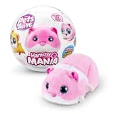 Pets Alive Hamster Mania von ZURU, Pink Hamster, Pet Nurture, Kuscheltier, Real Alive, 20+ Sounds Interaktiv, Elektronisches Haustier, (Pink)