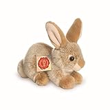 Teddy Hermann 93702 Hase sitzend beige 18 cm, Kuscheltier, Plüschtier mit recycelter Füllung