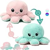 Reversible Octopus Soft Toys, doppelseitiges Flip Octopus Plüschtier,niedliche Mini Octopus StimmungsKuscheltiere Puppe Kreative Spielzeuggeschenke für Kinder / Mädchen / Jungen / Liebhaber