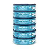 Angelcare Original Nachfüllkassetten Plus, 6er-Pack, hält bis zu 12 Monate, 5x weniger Folienverbrauch