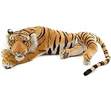 Brubaker Tiger Kuscheltier Braun 60 cm - liegend lebensecht Stofftier Plüschtier - König des Dschungels