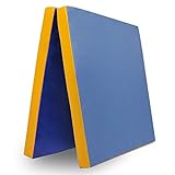 Klappbare Turnmatte - versch. Farben & Größen - RG: 22 kg/m³ (200 x 100 x 8 cm, Blau - Gelb)