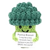 Lustiger Positiver Brokkoli, Gehäkelte Puppe Zur Emotionalen Unterstützung, Gehäkelte Positive Frucht, Brokkoli Zur Emotionalen Unterstützung, Aufmunterungsgeschenke Zur Emotionalen Unterstützung