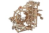 UGEARS 3D Puzzle Kugelbahn Holz - DIY Spielset Murmelbahn Holz mit einen Hebemechanismus mit 3 Etappen und 10 Murmeln - Kugelbahn Aus Holz Modellbausatz Erwachsene und Kinder - 3D Holzpuzzle