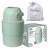 Chicco Teleskop-Windeleimer, Geräumig und Praktisch, Kompaktes Design, Kompatibel mit Chicco Odour Off Müllbeuteln, Hergestellt aus 50 Prozent wiederverwendetem Kunststoff, grün