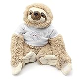 printplanet - Kuscheltier Faultier mit Namen oder Text personalisiert - Motiv: Ornamente - Stofftier, Plüschtier, Kinderzimmer