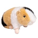 Realistisches Meerschweinchen Kuscheltier 15 cm Braun-Weiß Plüschtier Stofftier Weiches Süßes Meerschweinchen Spielzeug Geschenk für Kinder Geburtstag Schule Dekoration (Bräunlich-weiß-schwarz)