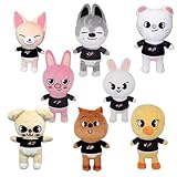 PYTRARTY 8 Stück Stry Kuscheltier，Skz Soft Toys，Skz Cartoon Cute Plushie Taufgeschenke，Geeignet für Alle Arten Von Partys