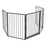 HENGMEI Kaminschutzgitter Kinderschutzgitter Faltbar Absperrgitter Laufstall Türschutzgitter Schutzgitter Ofenschutzgitter für Kinder